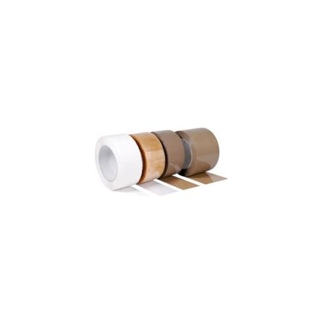 Ruban adhésif polypropylène silencieux solvant TRANSPARENT 75mmx100m - COLIS 24 ROULEAUX (1/4)