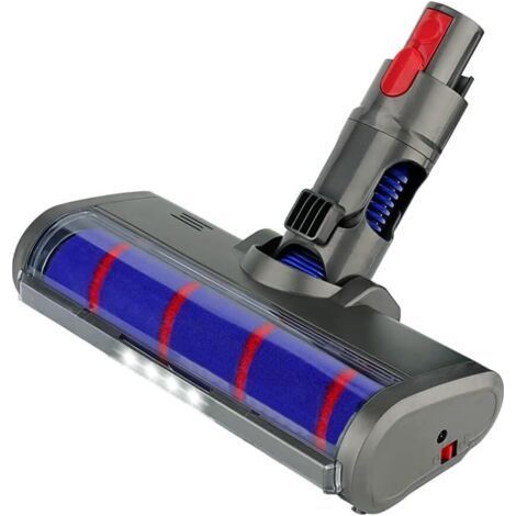 Spazzola per aspirapolvere Dyson V8 V7 V10 V11 V15. Ricambio per aspirapolvere Dyson con turbina e rullo morbido. Luce LED. Turbospazzola elettrica motorizzata per pavimenti duri, parquet e tappeti. (1/3)