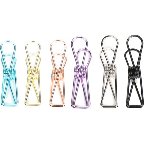 Clips Métal Forme Poisson - 5,5 cm - Bureau Étude Organisation Documents - 30 Pièces