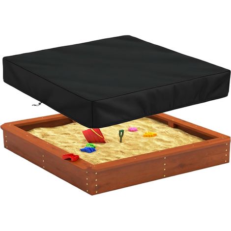 Housse pour bac à sable, 160 x 160 x 20 cm, imperméable, bâche en tissu Oxford avec cordon de serrage, pour bac à sable de jardin (1/5)