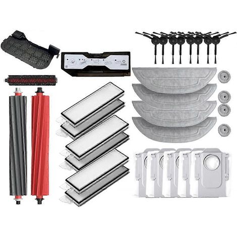 Ensemble de pièces de rechange remplaçables pour aspirateur robot Roborock S8 MaxV Ultra : balai, sac, brosse latérale, filtre et autres accessoires. (1/5)