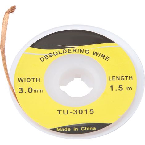 Mèche à dessouder BGA 1,5 m 3,0 mm, tresse pour circuit imprimé (1/5)