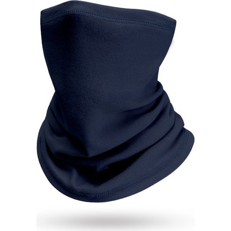 Cagoule Tactique En Polaire - Masque De Ski Et Couvre-Cou - Protection Vent Froid Hiver - Bleu Marine (1/2)