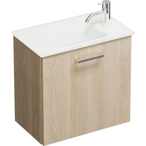 Burg Eqio Glas-WT+WT-Unterschrank Eiche Dekor Cashmere/Weiß GRP95