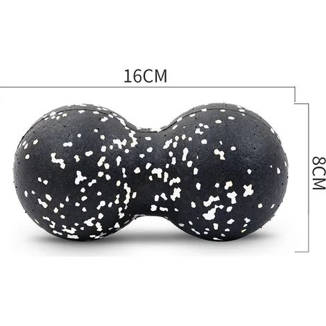 Balle de massage myofasciale EPP Lacrosse en forme de cacahuète, haute densité, légère, pour exercices de fascia, fitness et soulagement de la douleur, balle de yoga00995-AquaForge