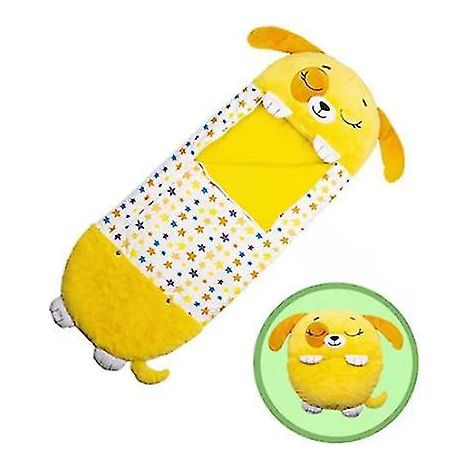 Ensemble gigoteuse et oreiller jaune ultra doux - Sac de couchage chaud 180 x 70 cm (1/3)