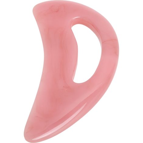 Plaque de massage Gua Sha en résine pour le corps entier, idéale pour un usage domestique ou professionnel. Rose, taille L. (1/5)