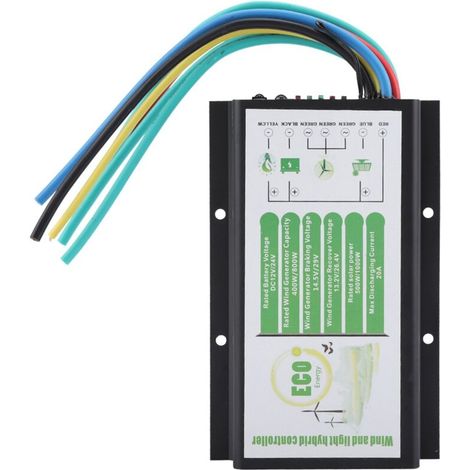 Wind- und Solarhybrid-Gleichstrom-Windturbine 12V / 24V mit Solarpanel 400W / 800W.