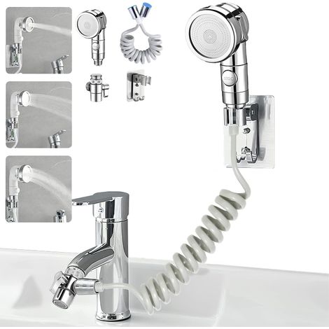 douchette adaptable sur robinet,Facile à laver les cheveux et à nettoyer les assiettes,douchette lavabo/ coiffeur/ evier,rallonge robinet lavabo (1/5)