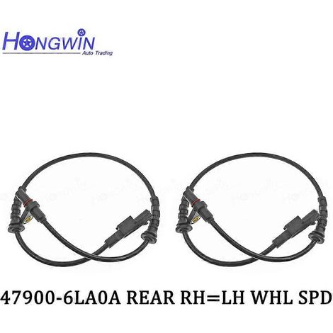 Capteur de vitesse de roue ABS avant/arrière droit/gauche pour Nissan Bluebird-Sylphy 2020 2021 2022 2023 1.6L L4 47910-6LA0A 47900-6LA0A (arrière, 2 pièces) (1/5)