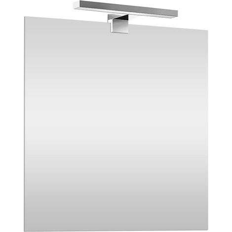 Specchio bagno 60x80 a filo reversibile con lampada naturale 30 cm (1/5)