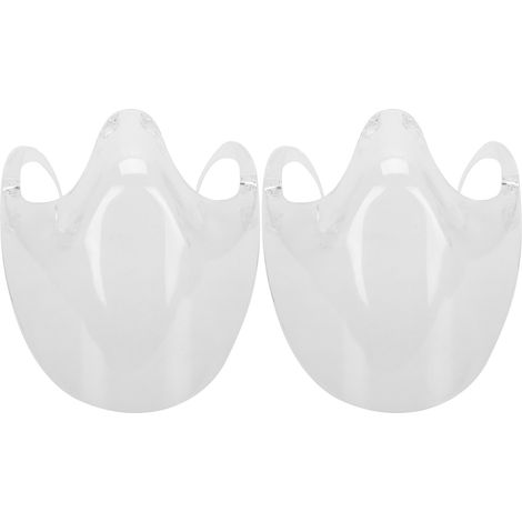 2 paires de visières transparentes anti-poussière avec crochets d'oreilles, écran facial clair pour adultes et enfants (1/5)