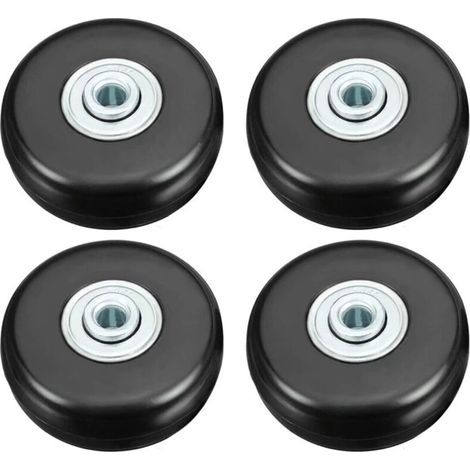 Roulette Valise, Bagage Valise Réparation Roulette Charge Lourd 50mm Muette Caoutchouc Universelle Pivotante Roue Rechange Transport Remplace Roulette 4PCS pour Valise/Bagage/Sac à Dos/Voyage (1/5)