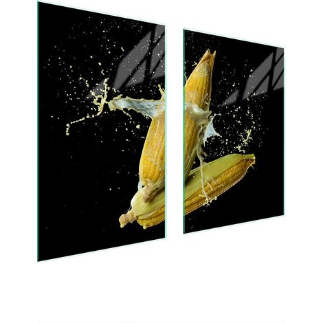 PLAQUE DE PROTECTION EN VERRE POUR CUISINE 65x52 MAÏS (1/5)