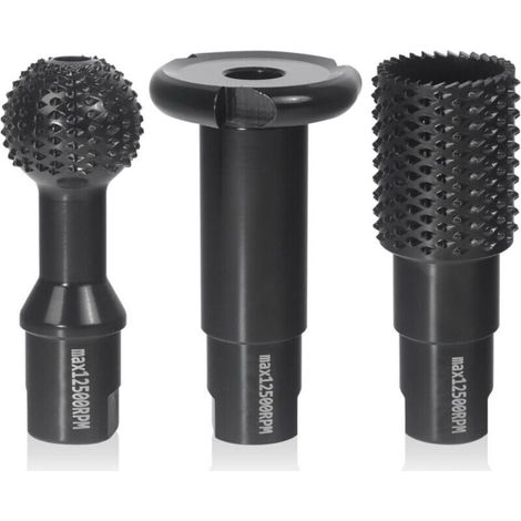 Set mit 3 Holzbearbeitungswerkzeugen – Schleifscheiben, Fräser, Hohlbeitel und Meißel für 115/125-mm-Winkelschleifer – Schneidwerkzeuge, Holzbearbeitungswerkzeuge (1/5)
