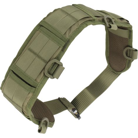 Ceinture tactique de chasse et tir, boucle en alliage aluminium à déverrouillage rapide, antidérapante et durable, couleur vert militaire. (1/5)