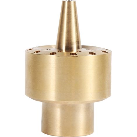 Buse de Fontaine Colonne en Cuivre Doré pour Jardin Bassin Décoratif (1/2", Hauteur 1.3m) (1/5)