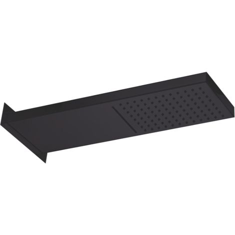 Soffione doccia 53x16 cm "Rettangolare" Paffoni Cascade doppio getto ZSOF099NO  Metallo - Nero opaco
