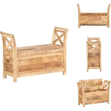 Flurbank 103 x 33 x 72 cm Massivholz Mango - Bank - Bänke - Flurbank - Flurbänke (1/5)