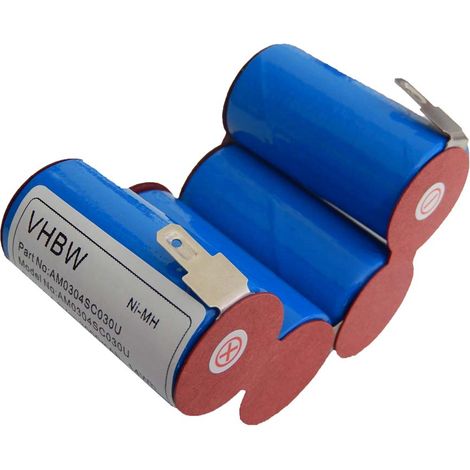 vhbw Batterie compatible avec AEG Accurette Staubsauger aspirateur (3000mAh, 4,8V, NiMH) - Remplacement pour 63BCC01, 302016, 900086003, 9000866004