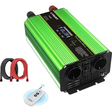 Inverter a onda sinusoidale pura, con possibilità di controllo remoto, potenza di picco 4000 W, EU-a, DC12V-b (1/2)