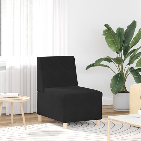 Modulares Armfreies Sofa Schwarz 55 x 74 x 82 cm Samt vidaXL