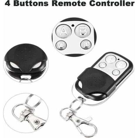 NALOOKAMIC Lot de 3 télécommandes universelles pour Portail Automatique fréquence 433,92 MHz Code Fixe, 4 Boutons pour contrôler jusqu'à 4 Portes (1/4)