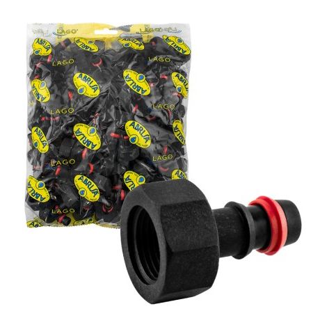 Unión rosca hembra c/anillo seguridad bolsa 100 uds - 16mm - 3/4", ABRISA. (1/5)