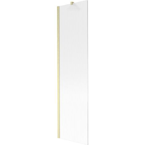 Mexen Next Badewannenabtrennung 1-flügelig 50 x 150 cm, gestreift, gebürstet Gold - 895-050-000-00-09-55 (1/5)
