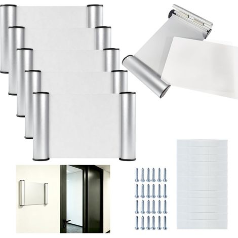 6 Plaque de Porte A6 Autocollantes en Alliage D'aluminium pour Bureau Hôtel (1/5)