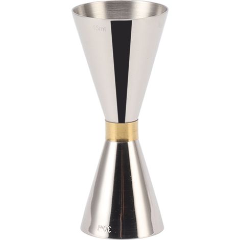 Double doseur à cocktail en acier inoxydable 304, gobelet doseur de bar double extrémité avec échelle, pour fête à la maison, couleur d'origine (1/5)