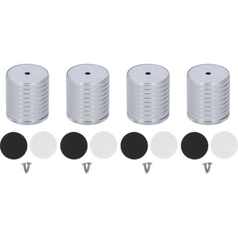 4 pièces rehausseur de meubles 43-75mm réglable forte charge en alliage d'aluminium lit robuste gris (1/5)