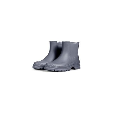 1 paire de bottes de pluie grises pour femme, taille 38, bottes en caoutchouc imperméables, bottes de jardinage antidérapantes (1/5)