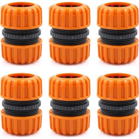 Set mit 6 Gartenschlauchverschraubungen, 19 mm (3/4 Zoll) Gartenschlauch-Reparaturset, gelb (1/5)