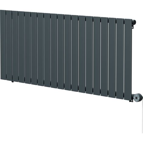 Hudson Anthracite 600mm x 1440mm Horizontal Digital Thermostatic Electric Single Panel Radiator (1/5)
