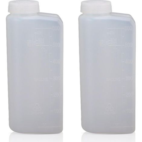 Bouteille De Mélange - 2 Pièces - 600 Ml - Plastique Transparent - Pour Moteur 2 Temps - Tronçonneuse (1/5)