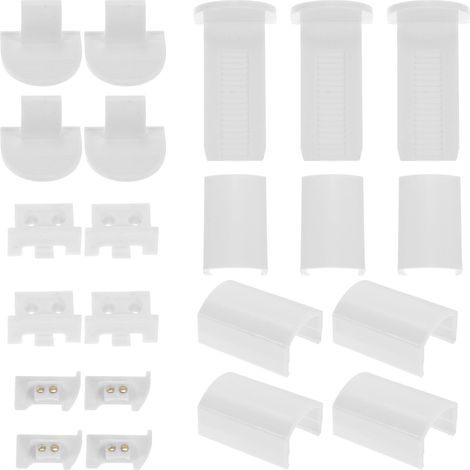 Accessoire de Réparation pour Prolonger la Durée de Vie des Stores sans Perçage, Lot de 32 Pièces pour Stores Plissés en Plastique Blanc (1/5)