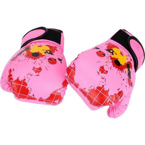 Boxhandschuhe für Babys, Mädchen und Jungen, Kinder, Schlagtraining, Kampfhandschuhe für Kinder (rosa) (1/5)