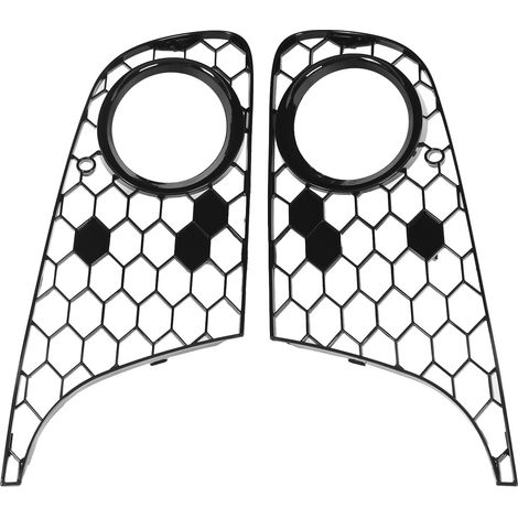 Modification de voiture : Grille de feux antibrouillard en nid d'abeille noir sur une paire de pare-chocs avant, compatible avec VW Golf MK6 Jetta 2009-2013. (1/5)