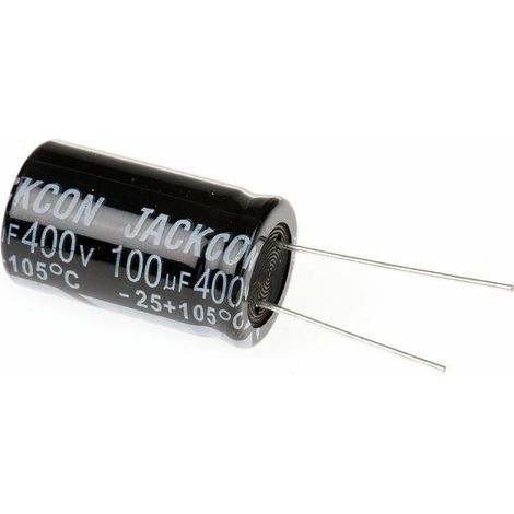 Lot von 10 Kondensatoren 100µF, 400V DC 18X25MM (1/2)