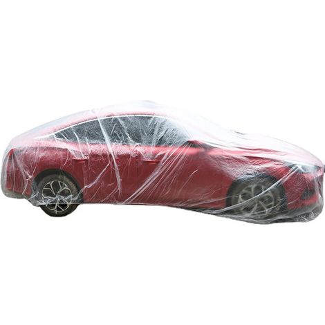 Housse de voiture transparente avec bande élastique pour voiture - Imperméable - Taille S-XL (1/5)
