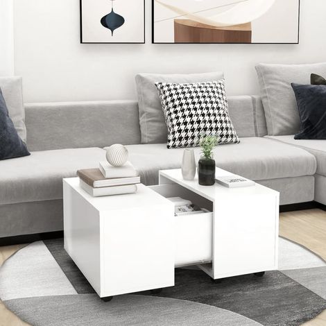 vidaXL Tavolino da Salotto Bianco 60x60x38 cm in Legno