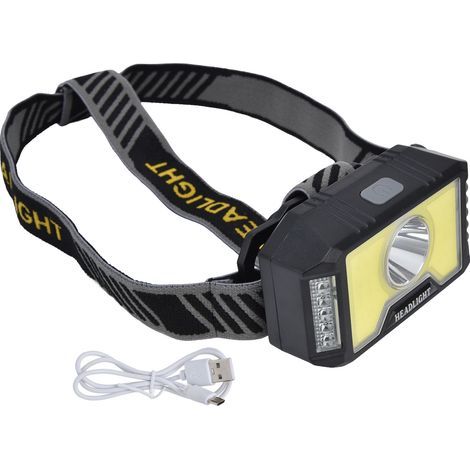 Multimode COB LED Headlight, USB Charger, Waterproof Flashlight for Outdoor Camping (1/5)