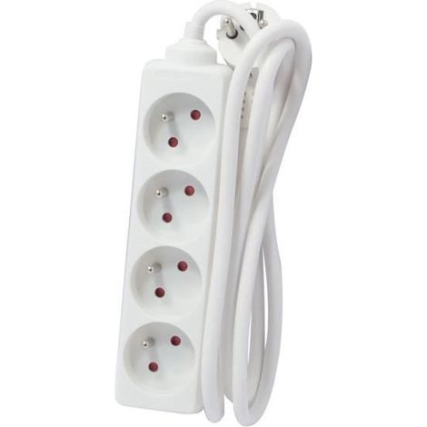 CHACON Bloque de regleta con 4 tomas 16A 3m blanco