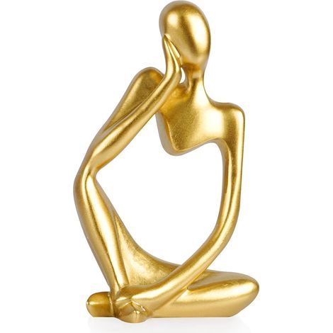 Abstrakte Skulptur aus Kunstharz, Penseur-Stil, Büro- oder Etagerendekoration (kleines, schmales Stück). (1/5)