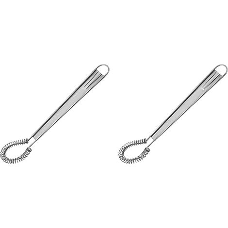 BEBUSINGOTO 2 Pièces Fouet Cuisine Acier Inoxydable, Mini Fouet Cuisine, Fouet à Spirale, Mélangeur de Sauce à Main, pour Mélanger/Fouetter Les Ustensiles de Cuisine et Les Accessoires de Cuisson Ens (1/5)