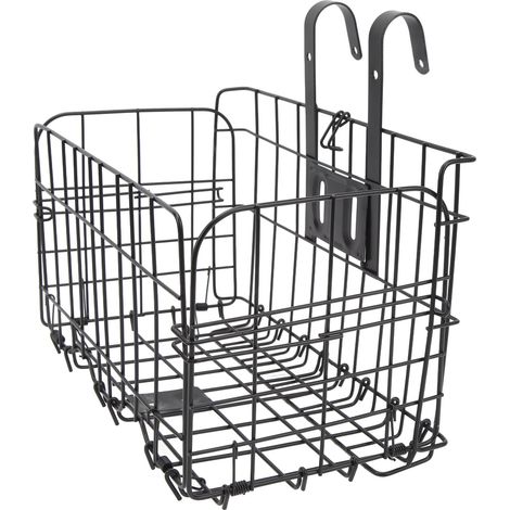 Panier arrière pliable en maille métallique, amovible et pliable, à suspendre à l'avant et à l'arrière, pour VTT. Sacoche de vélo, porte-bagages pour VTT. (1/5)