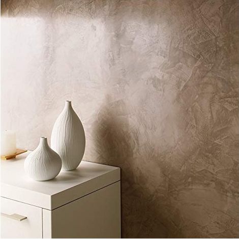 Madeinnature – Peinture effet tadelakt 5L – Finition satinée pour murs intérieurs – Application facile sur supports lisses – Couverture 20-25 m²