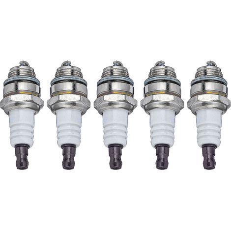 Set mit 5 Zündkerzen für 2-Takt-Motoren – l8rtf/bm6a/l7t – kompatibel mit Freischneidern, Kettensägen und Fräsen