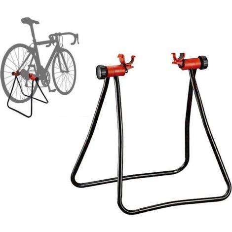 1 Support de vélo, pliable en aluminium, réglable 3,5-4,25 pouces, pour réparation et entretien (1/5)